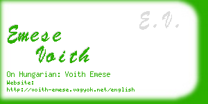 emese voith business card